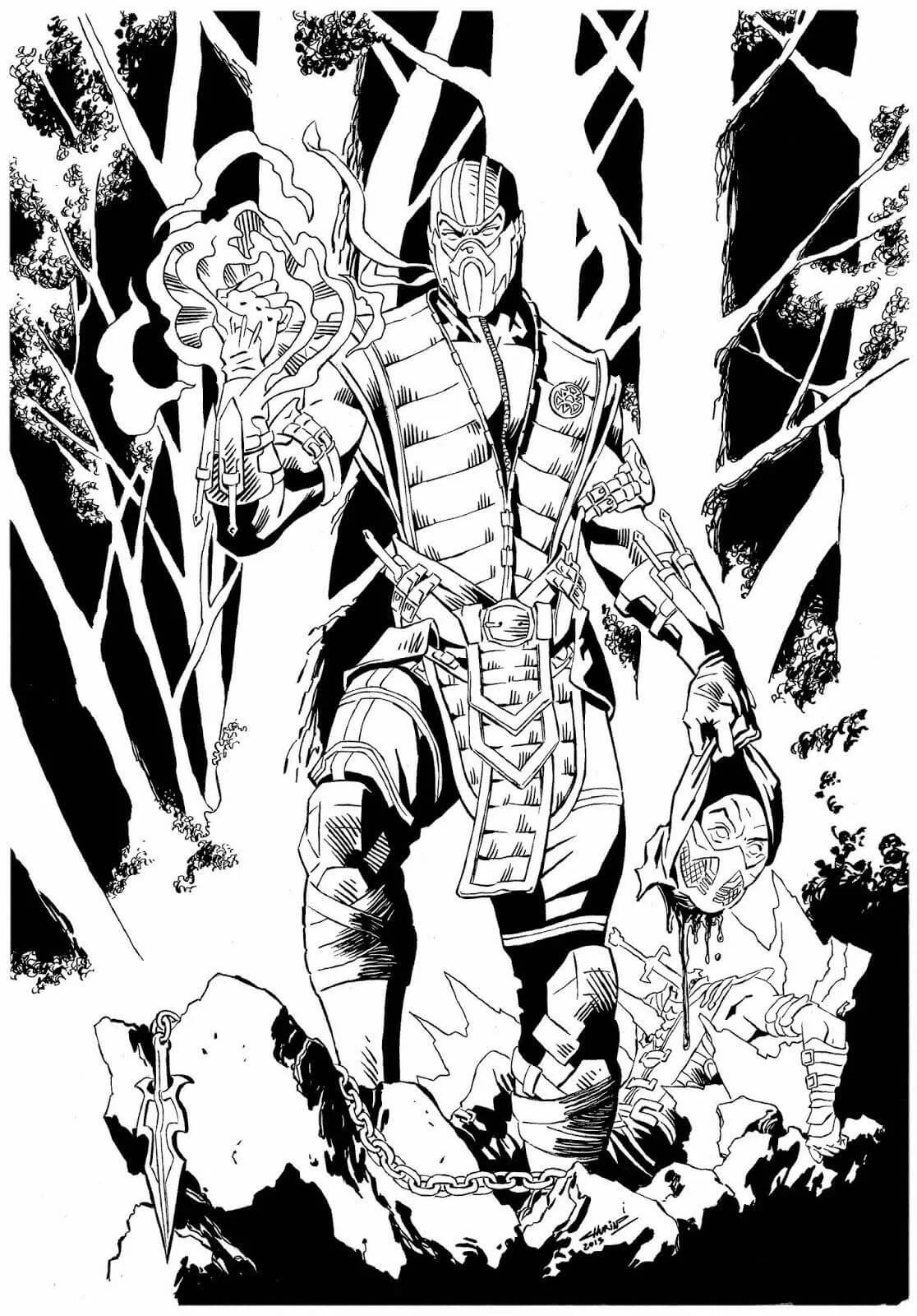 Desenhos de Mortal Kombat Para Colorir 60