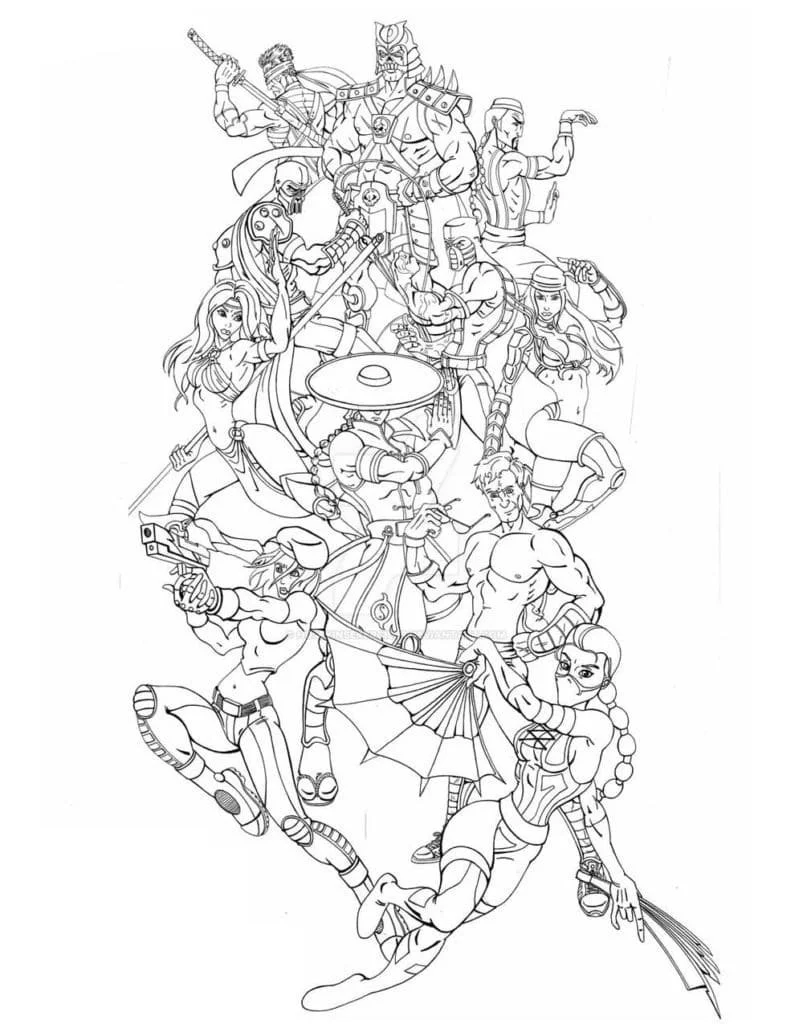 Desenhos de Mortal Kombat Para Colorir 80