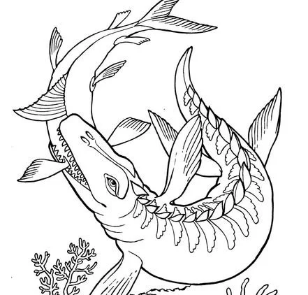 Mosasaur Coloring Pages 4