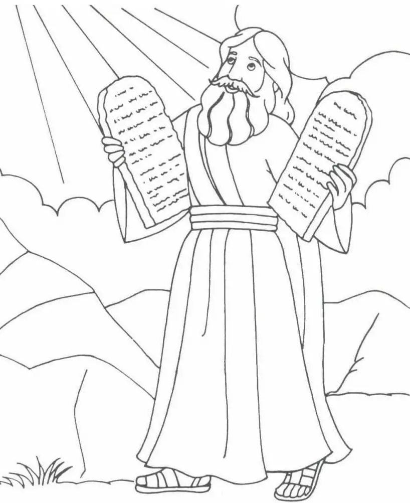 Moses Coloring Pages 45