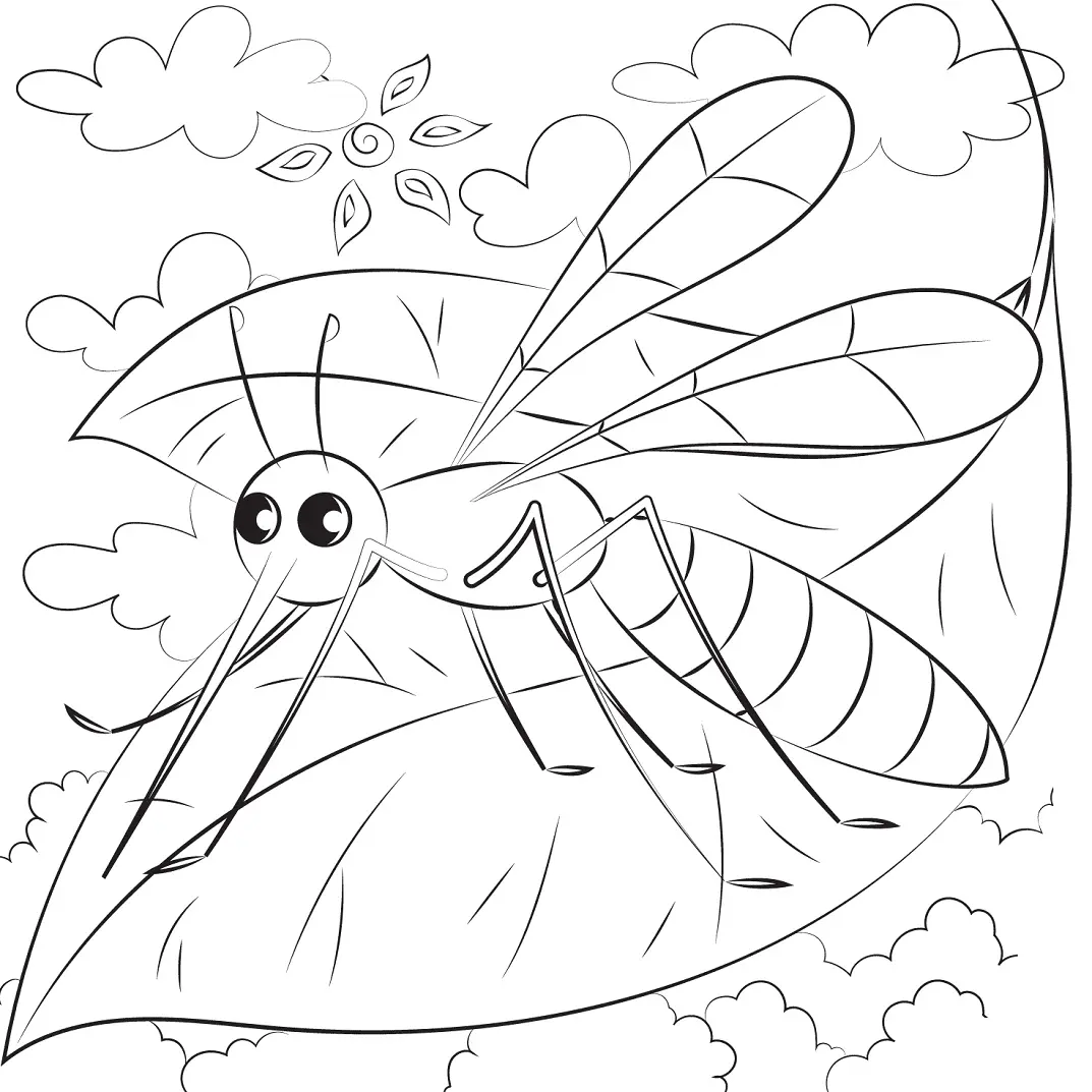Desenhos de Mosquito Para Colorir 10