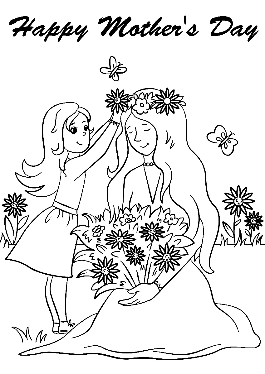 Mother s Day Coloring Pages 7