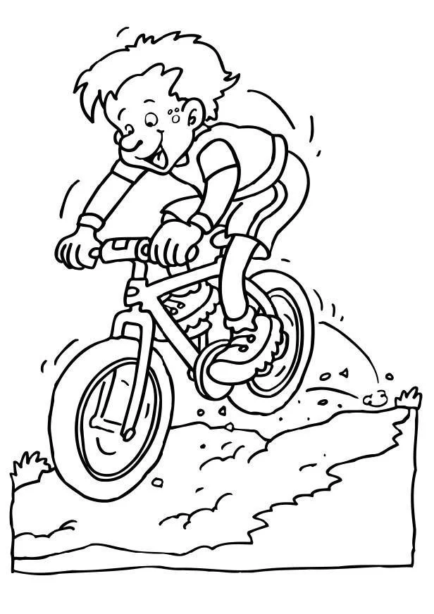 Desenhos de Fazendo Ciclismo Na Montanha Para Colorir 10