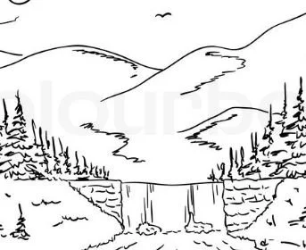 Mountains Coloring Pages 1
