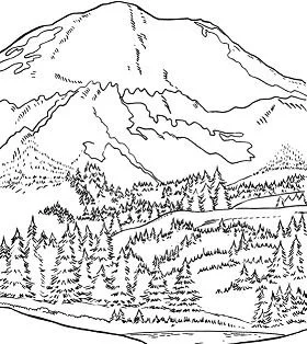 Mountains Coloring Pages 14