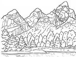 Mountains Coloring Pages 20