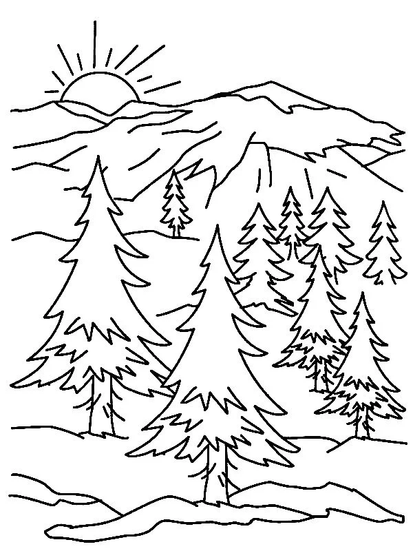Mountains Coloring Pages 25