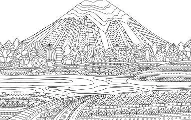 Mountains Coloring Pages 4