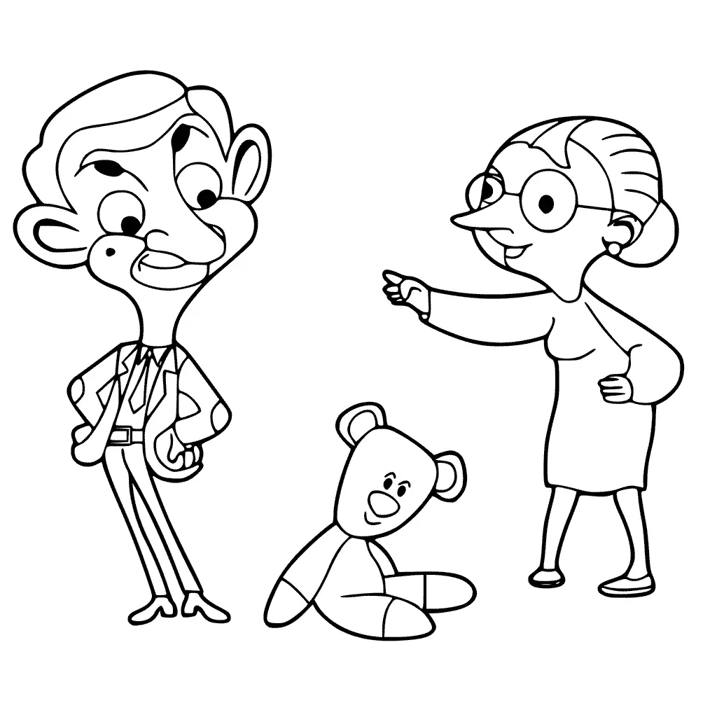 Mr. Bean Ausmalbilder 6