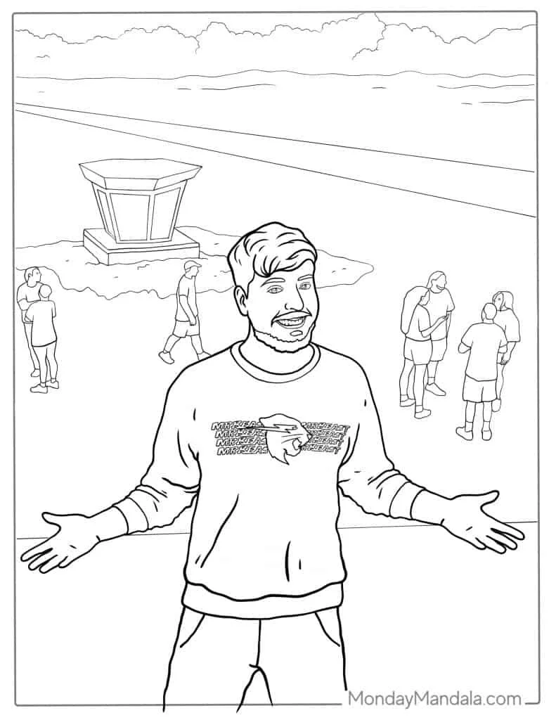 Mr Beast Para Colorear 6