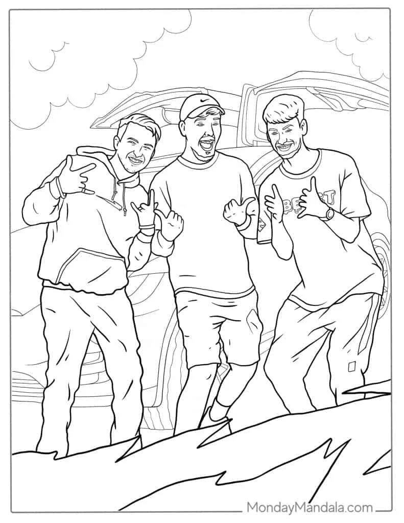 Mr Beast Para Colorear 7