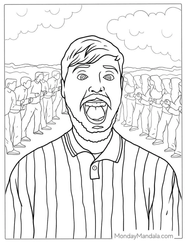 Mr Beast Para Colorear 9