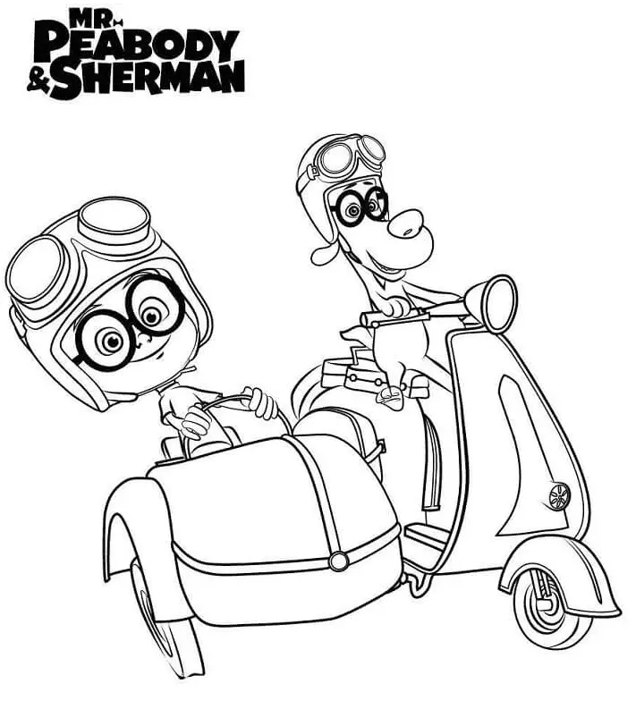 Mr Peabody and Sherman Coloring Pages 36