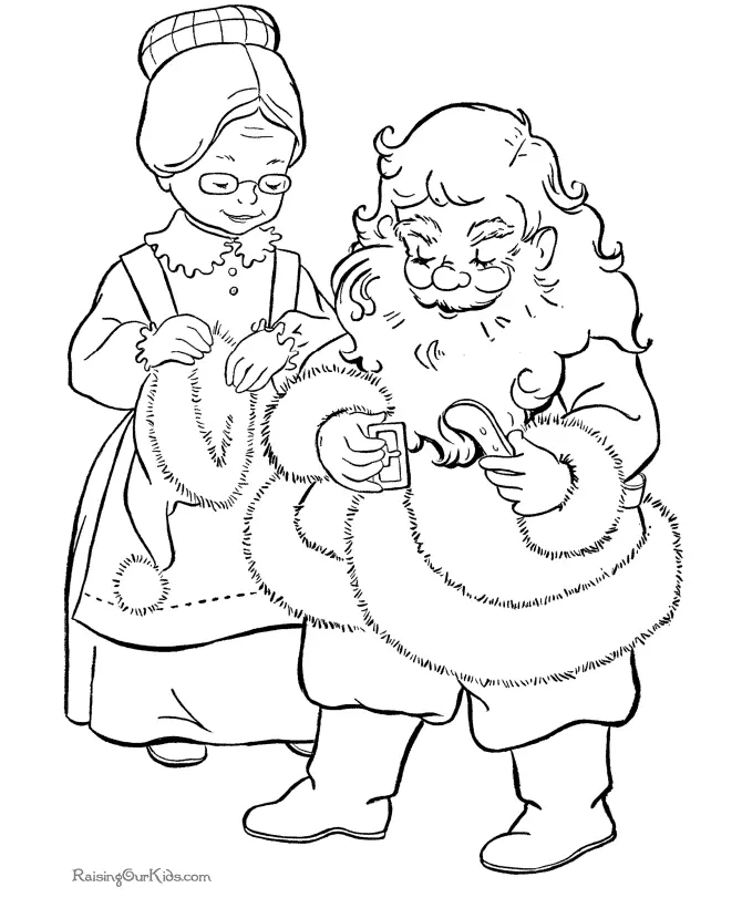 Mrs Claus Ausmalbilder 1