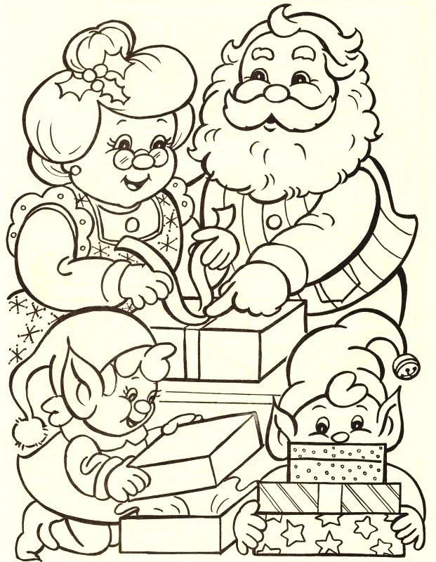 Mrs Claus Ausmalbilder 3