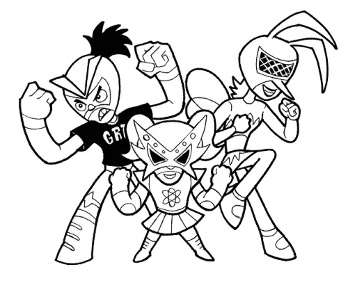 Mucha Lucha Coloring Pages 23