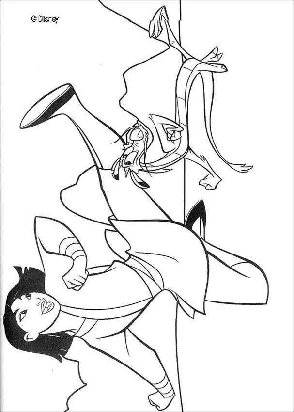 Desenhos de Mulan Para Colorir 10