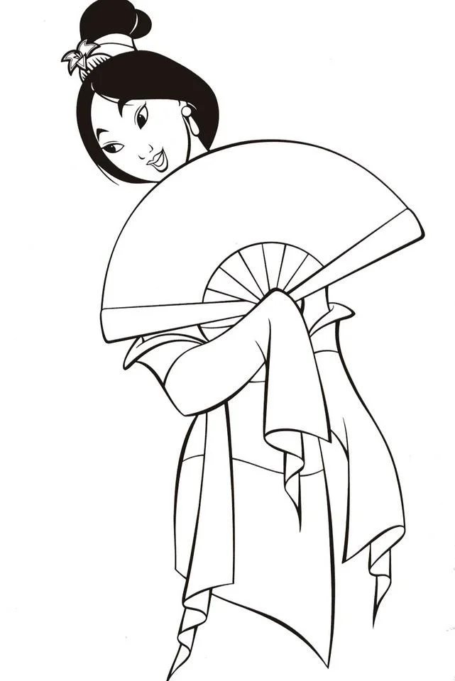 Desenhos de Mulan Para Colorir 11