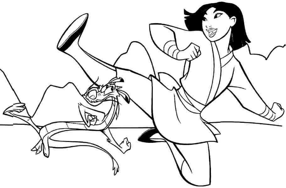 Desenhos de Mulan Para Colorir 13