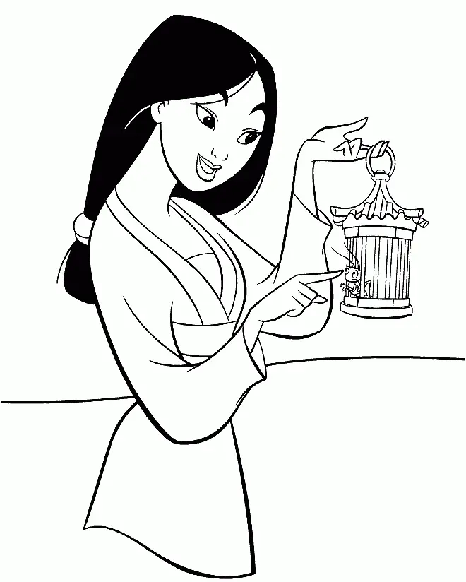 Desenhos de Mulan Para Colorir 14