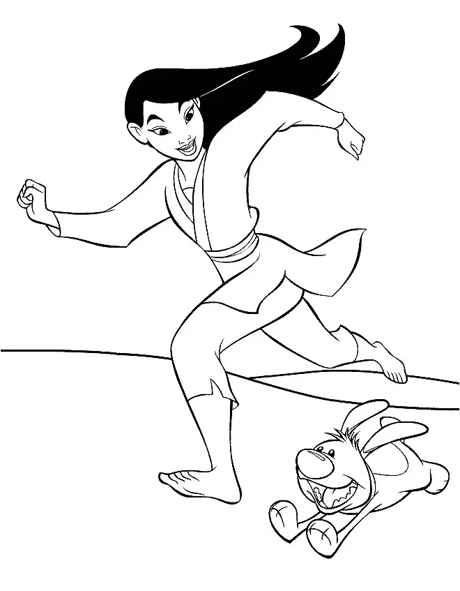 Desenhos de Mulan Para Colorir 16