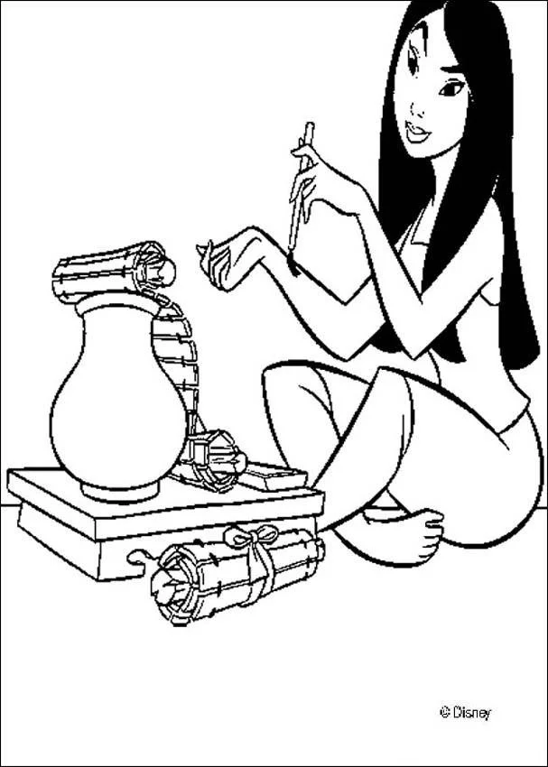 Desenhos de Mulan Para Colorir 23
