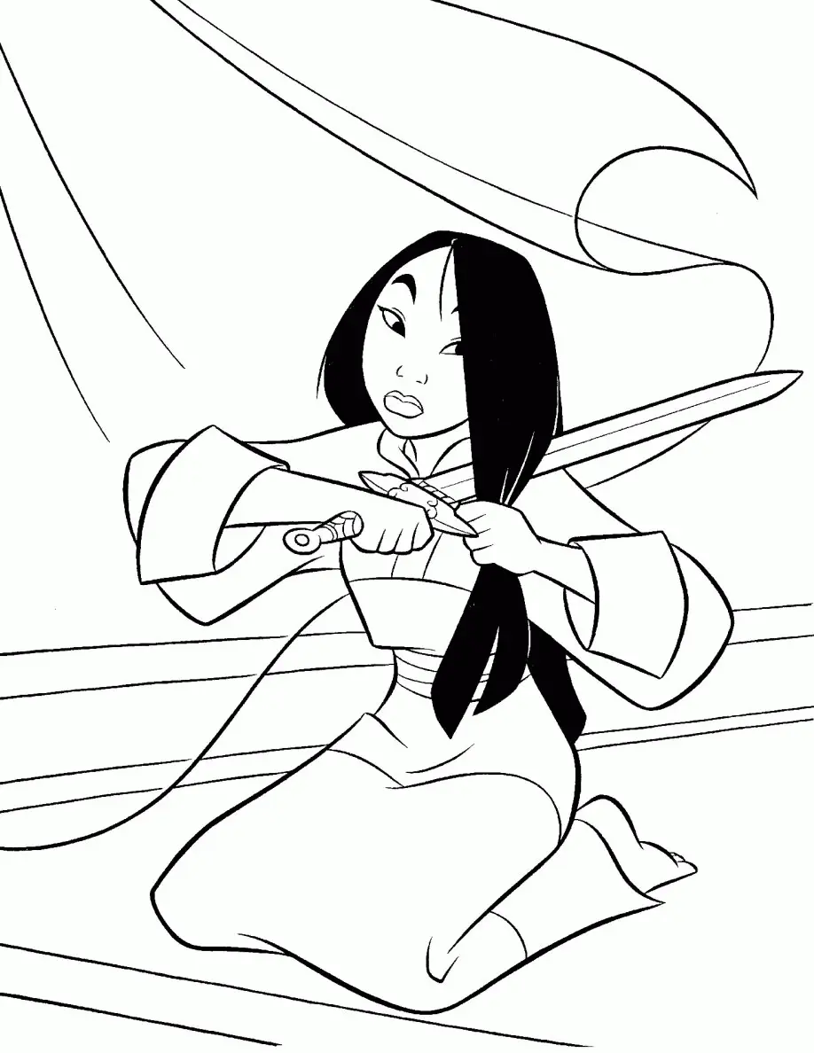 Desenhos de Mulan Para Colorir 24