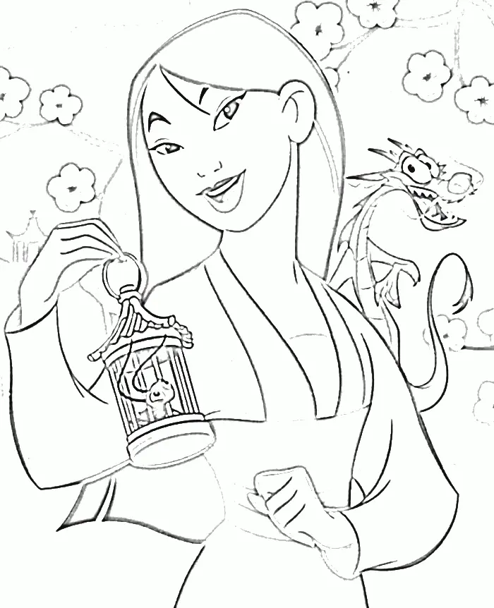 Desenhos de Mulan Para Colorir 28