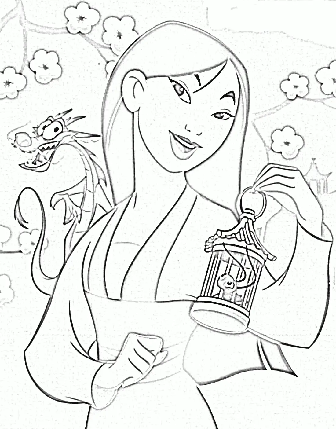 Desenhos de Mulan Para Colorir 30