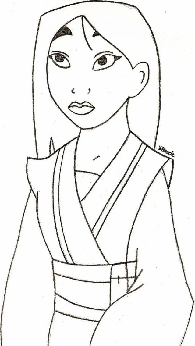 Desenhos de Mulan Para Colorir 33
