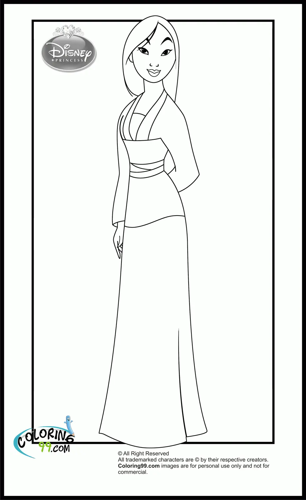 Desenhos de Mulan Para Colorir 35