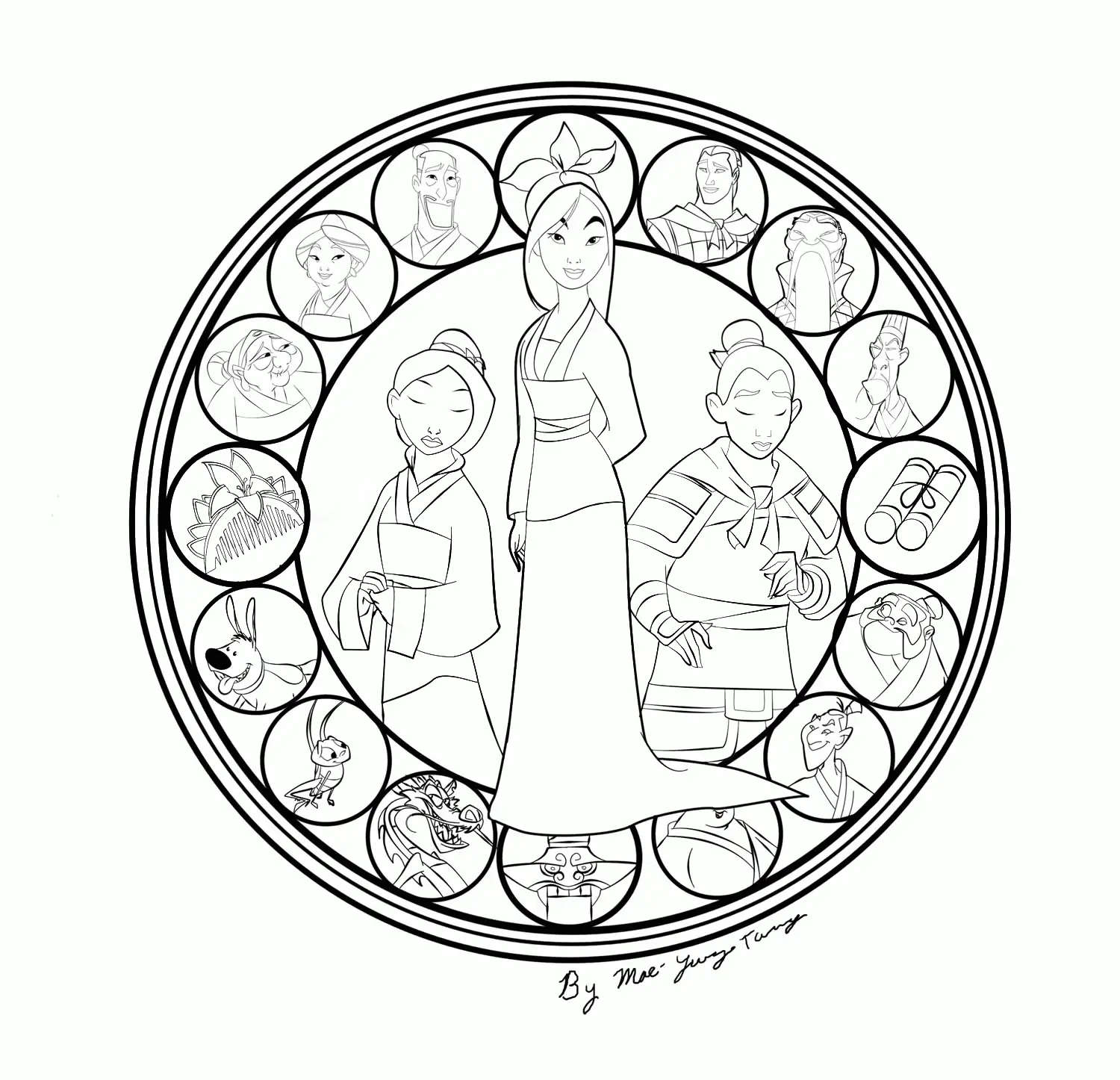 Desenhos de Mulan Para Colorir 36