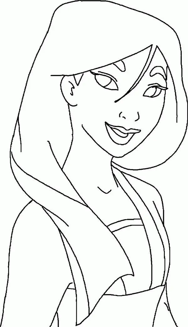 Desenhos de Mulan Para Colorir 4