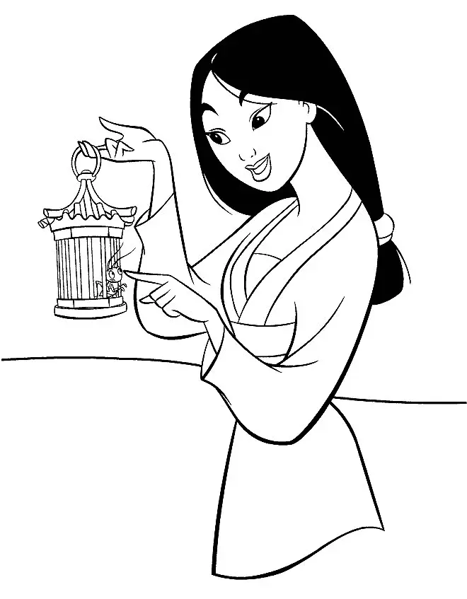 Desenhos de Mulan Para Colorir 5
