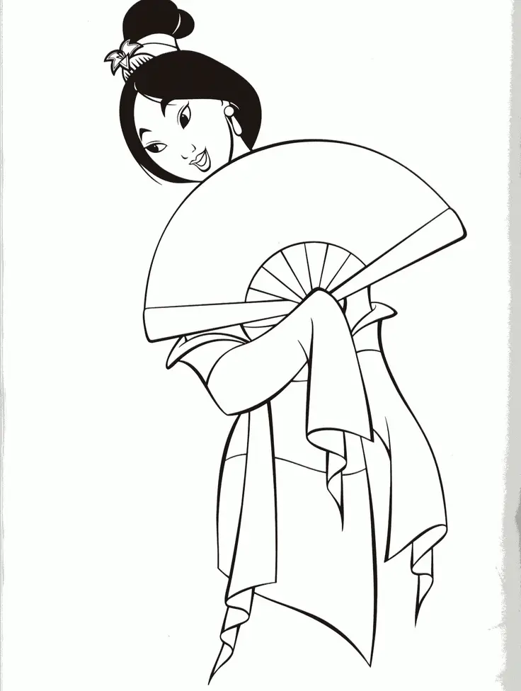 Desenhos de Mulan Para Colorir 8