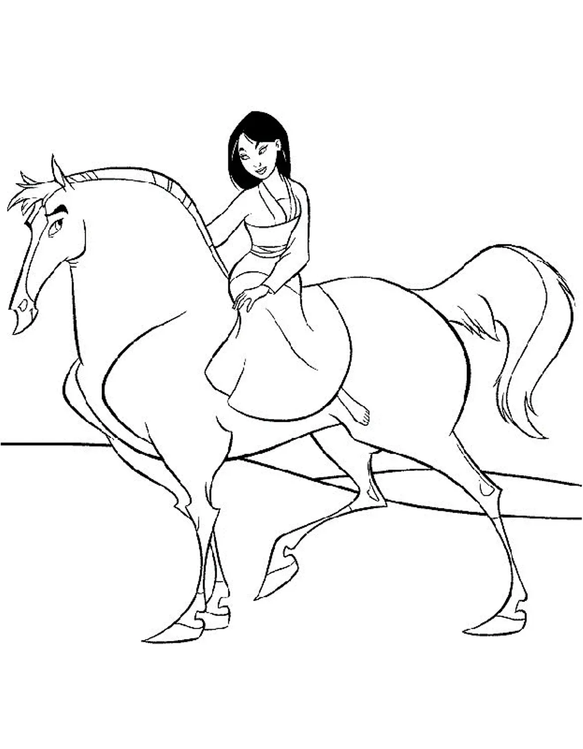 Desenhos de Mulan Para Colorir 9