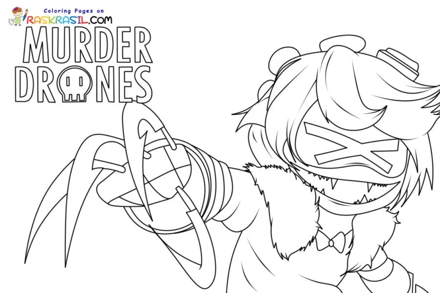 Murder Drones Coloring Pages 1