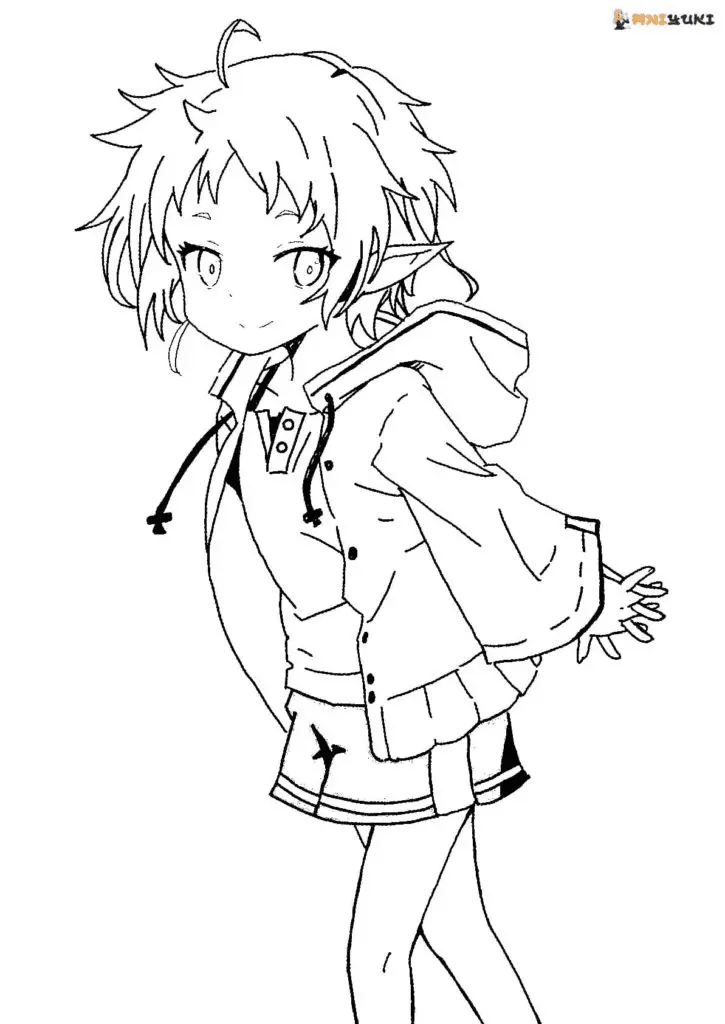 Mushoku Tensei Jobless Reincarnation Coloring Pages 12
