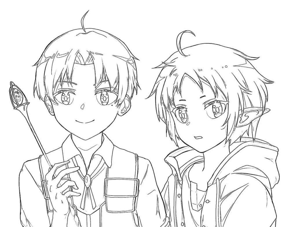 Mushoku Tensei Jobless Reincarnation Coloring Pages 19