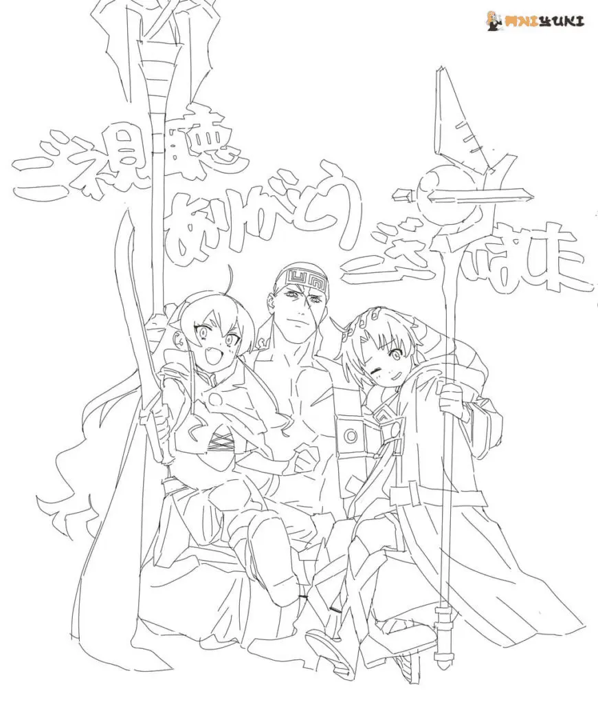 Mushoku Tensei Jobless Reincarnation Coloring Pages 20