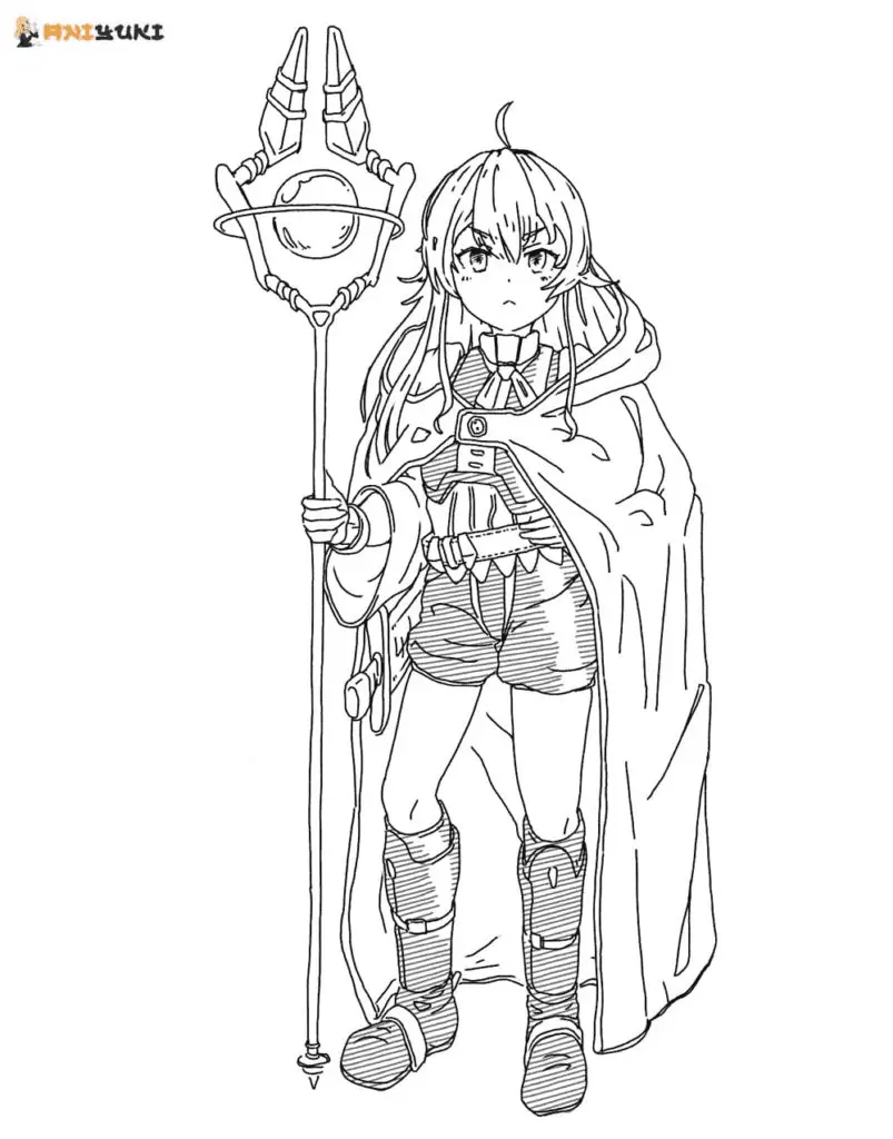 Mushoku Tensei Jobless Reincarnation Coloring Pages 25