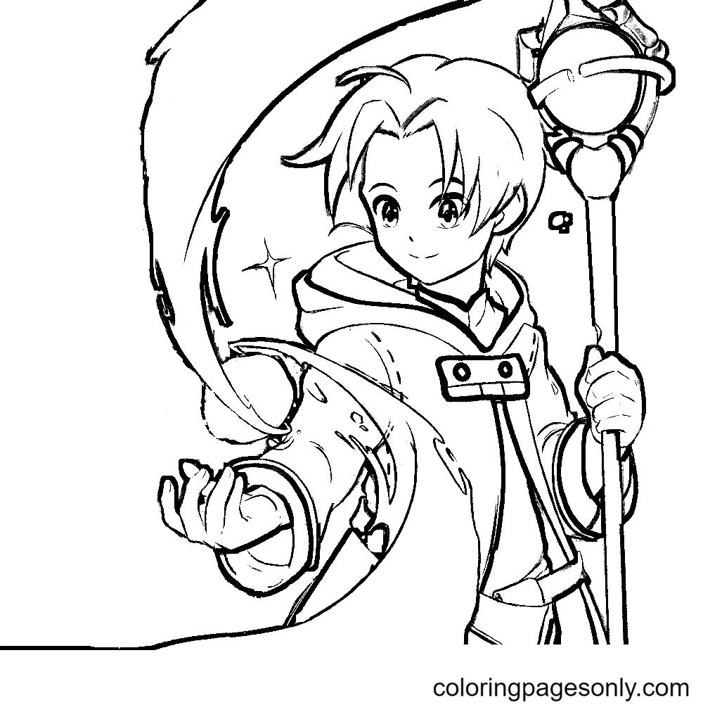Mushoku Tensei Jobless Reincarnation Coloring Pages 40