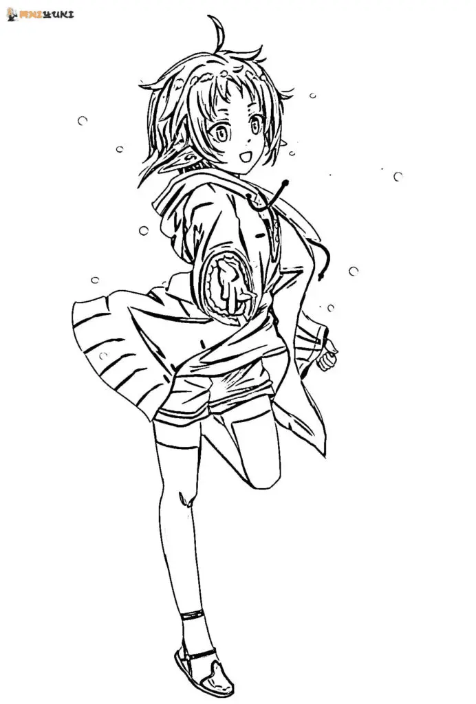 Mushoku Tensei Jobless Reincarnation Coloring Pages 45