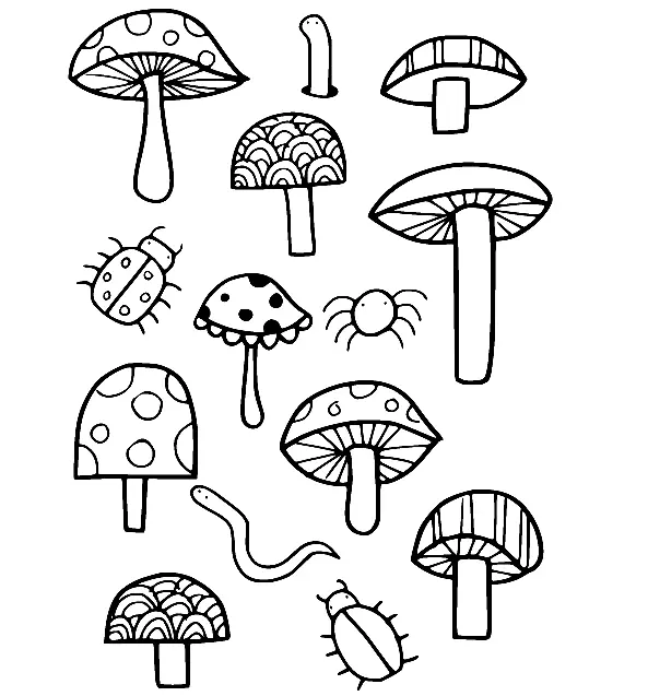 Mushroom Coloring Pages 105