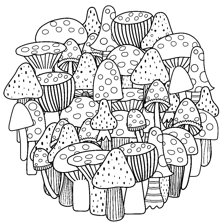 Mushroom Coloring Pages 112