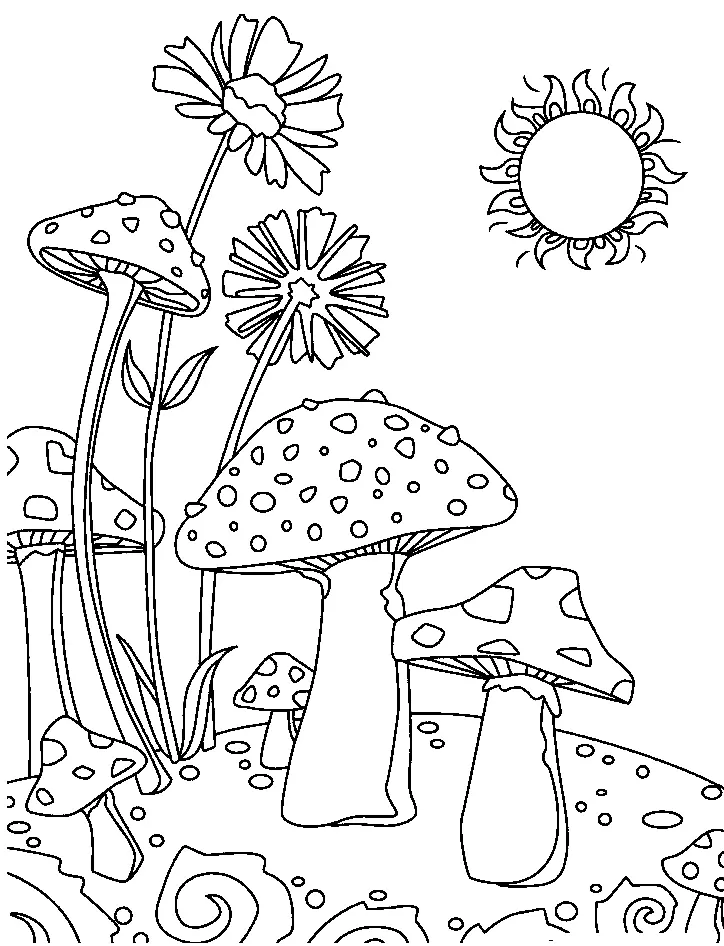 Mushroom Coloring Pages 131