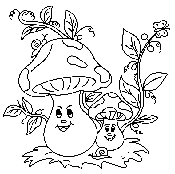Mushroom Coloring Pages 168