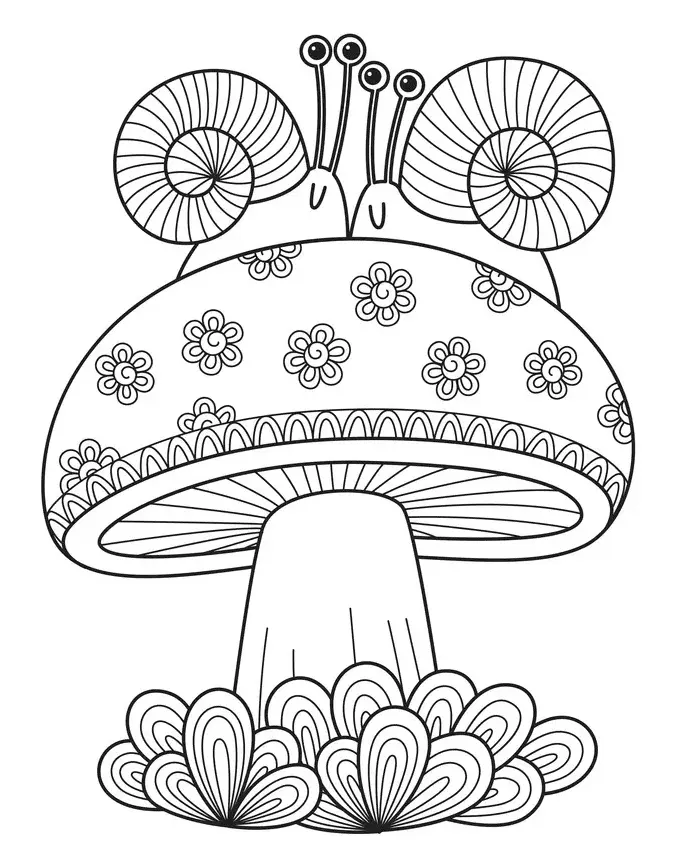 Mushroom Coloring Pages 24
