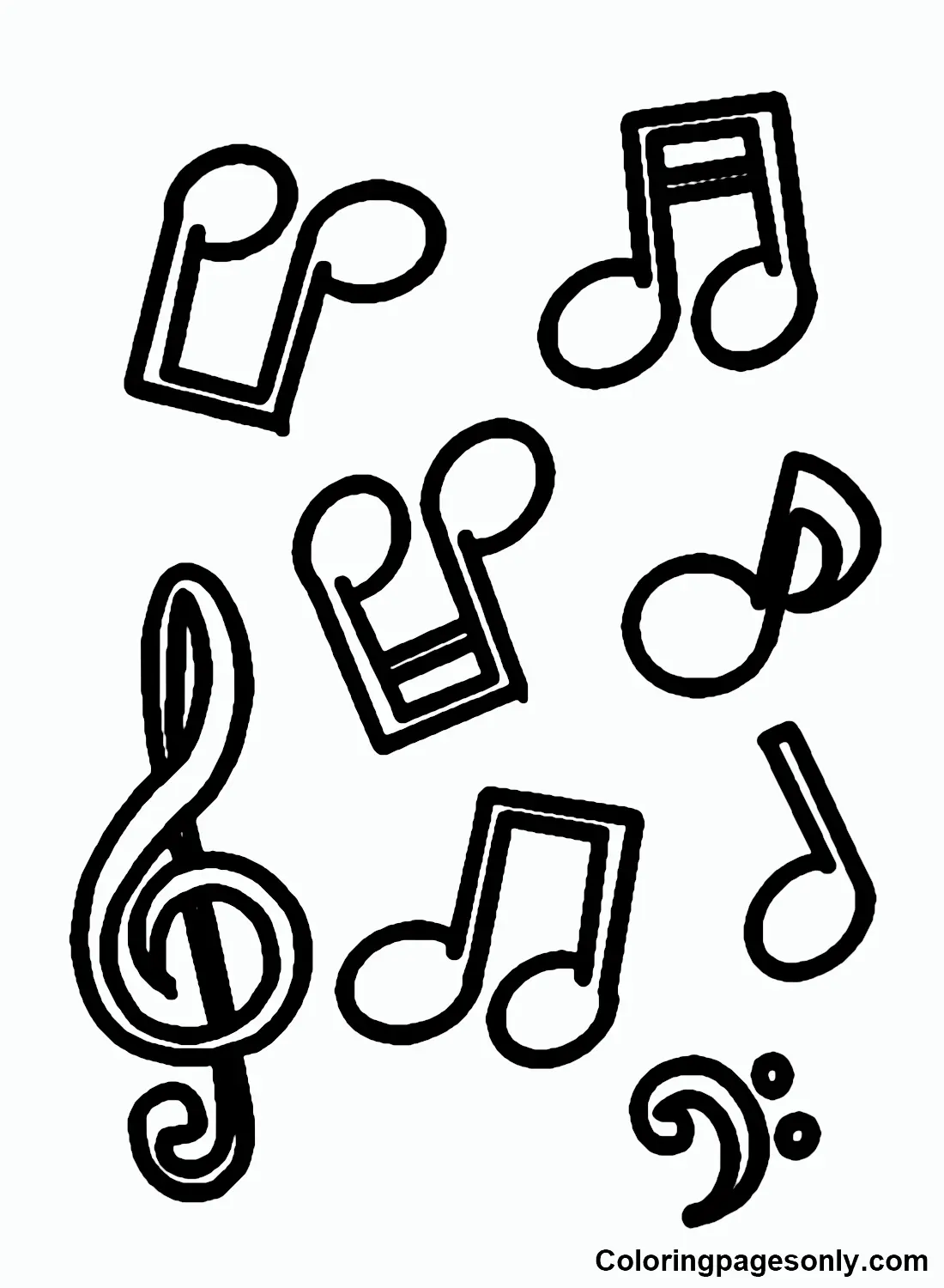 Notas Musicales Para Colorear 21