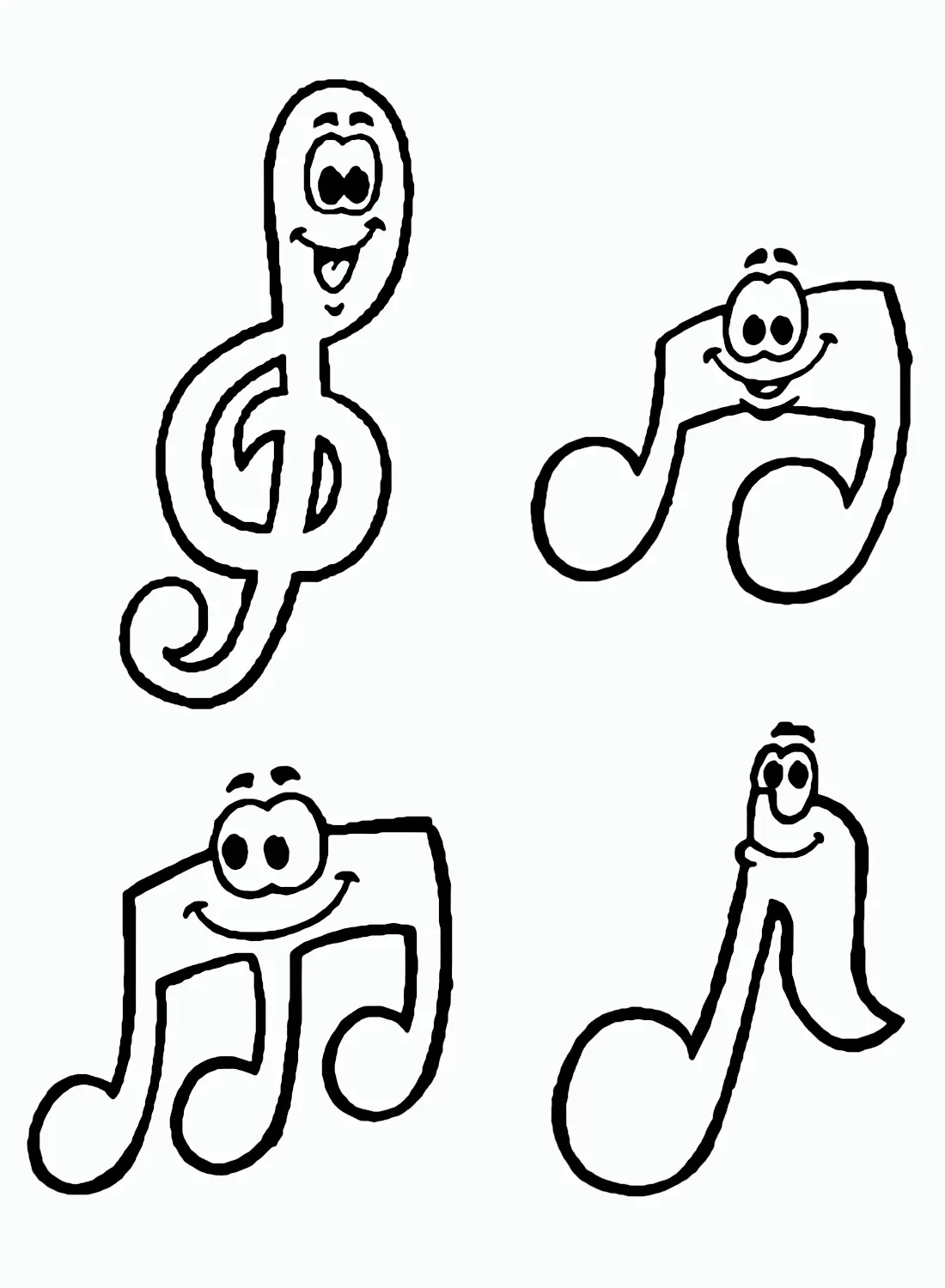 Notas Musicales Para Colorear 27